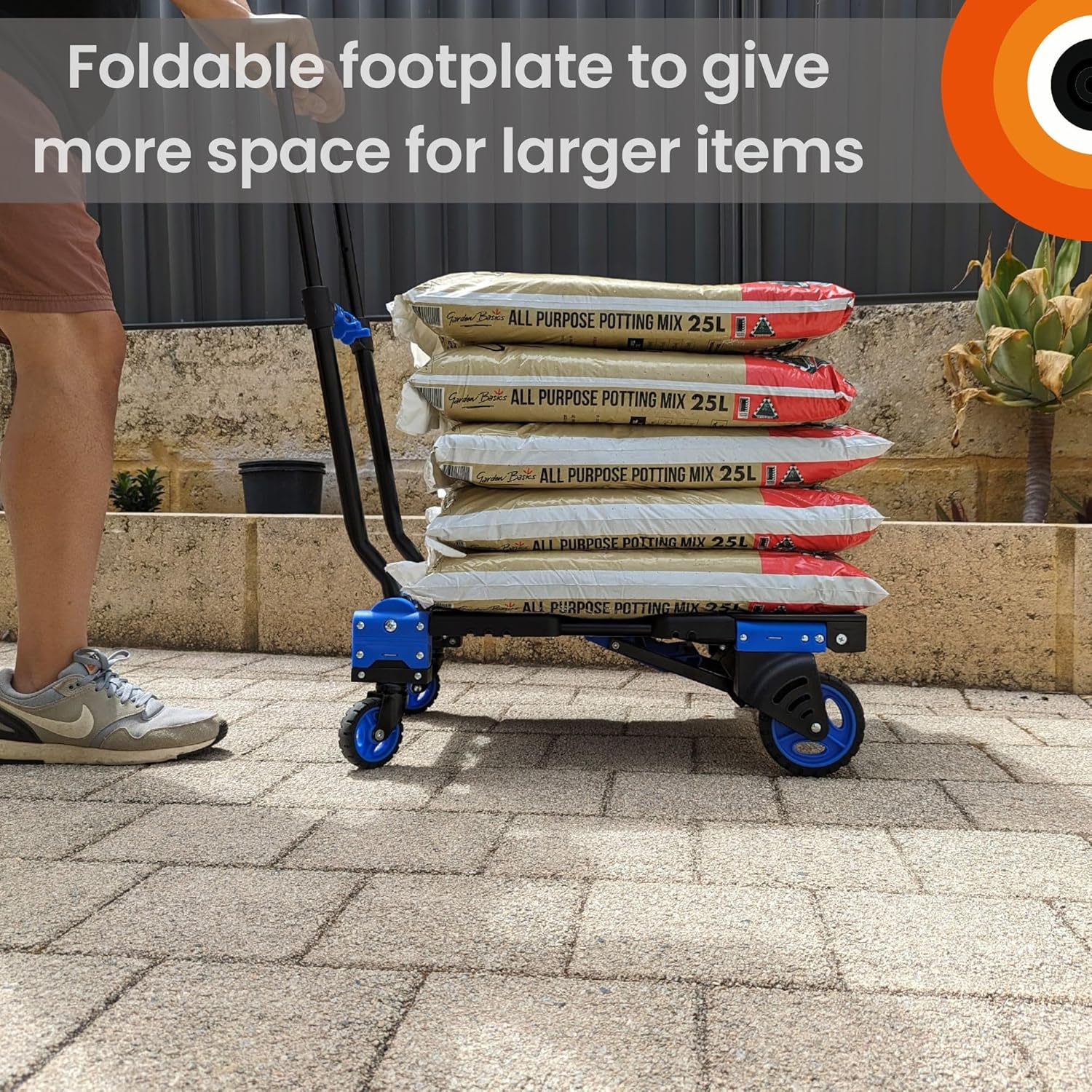 2 In 1 Folding Hand Truck Trolley 120KG Platform Cart