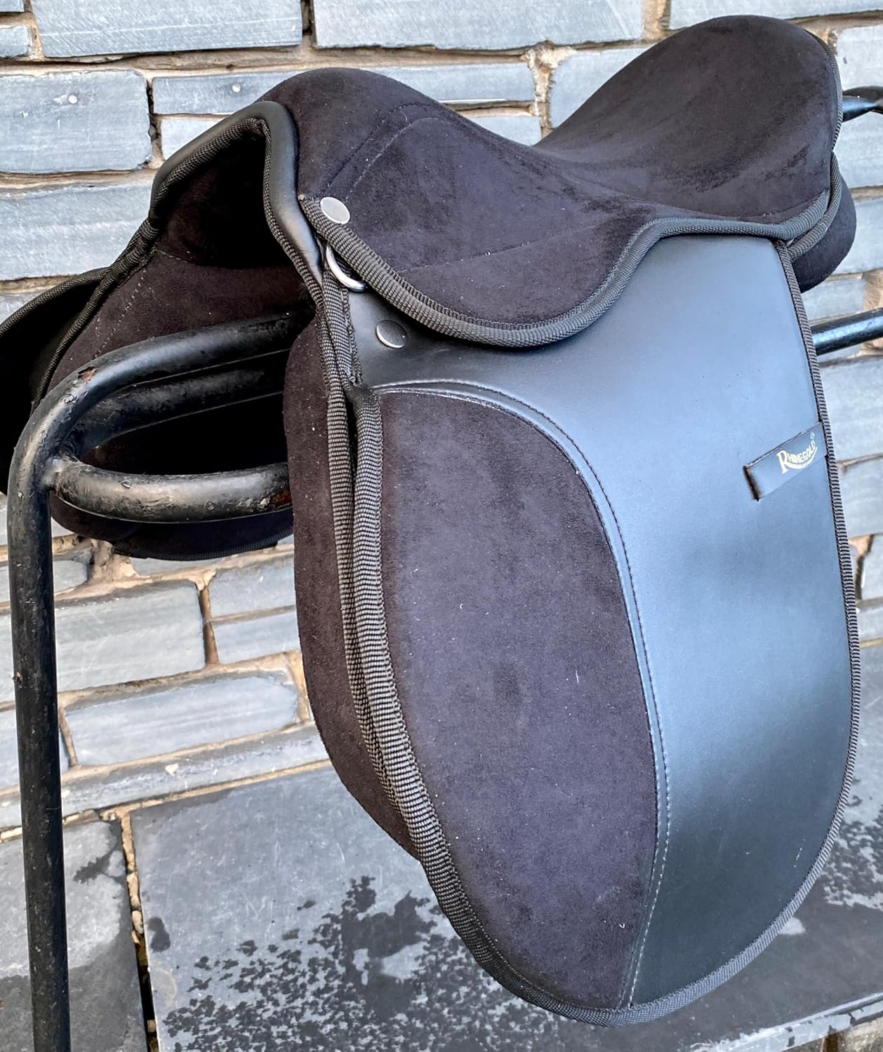 Synthetic Pony GP Saddle 14 Inch Extra Wide Black Lightweight