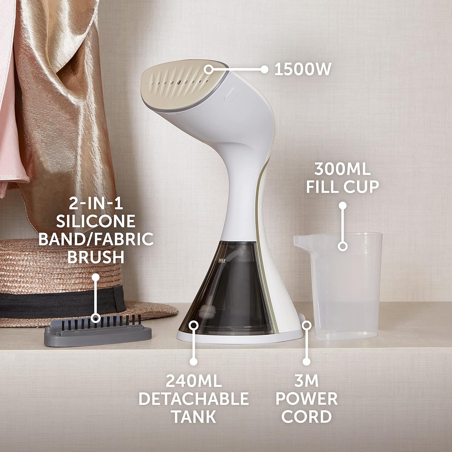 1500W Handheld Garment Steamer Fast Heat Portable Clothes Iron