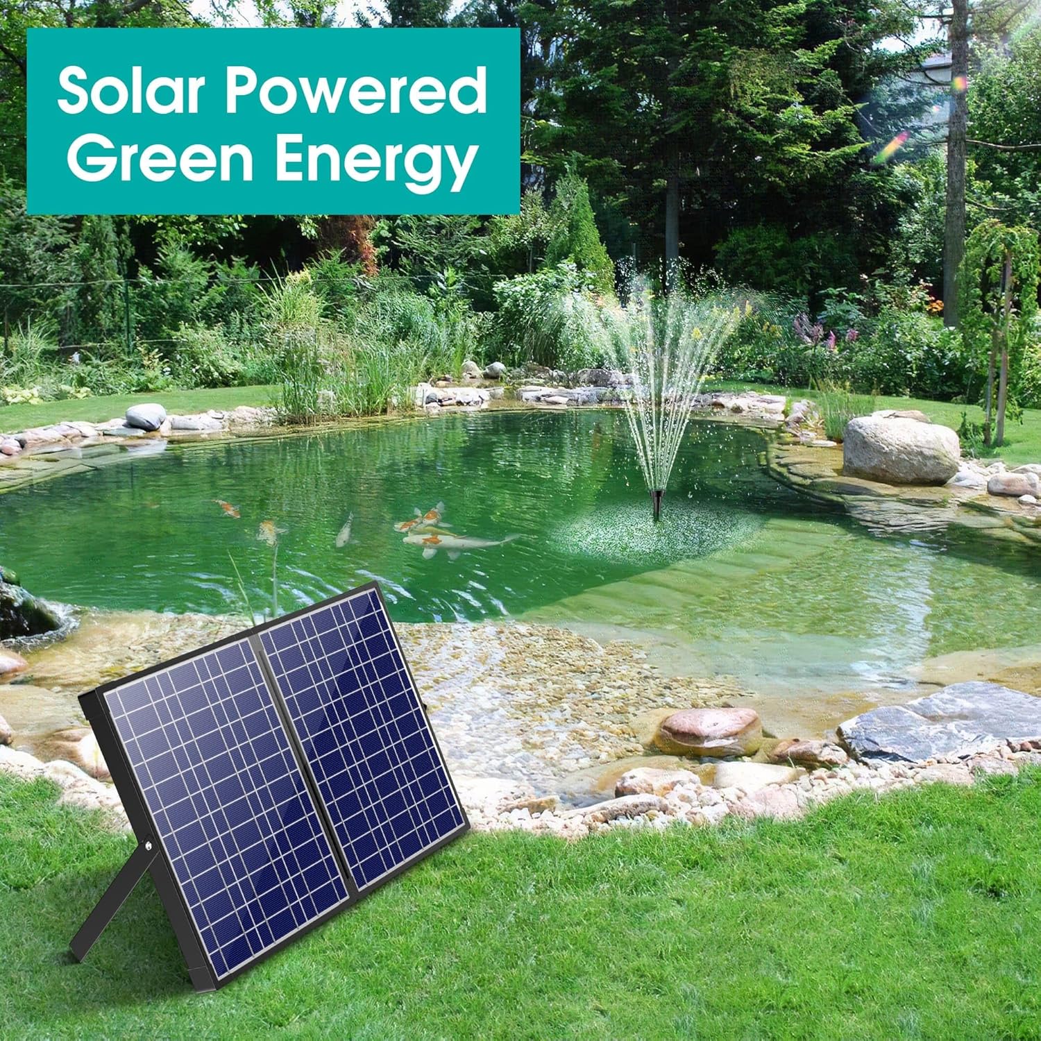 30W Solar Pond Filter Pump Kit 1200 L H Water Feature