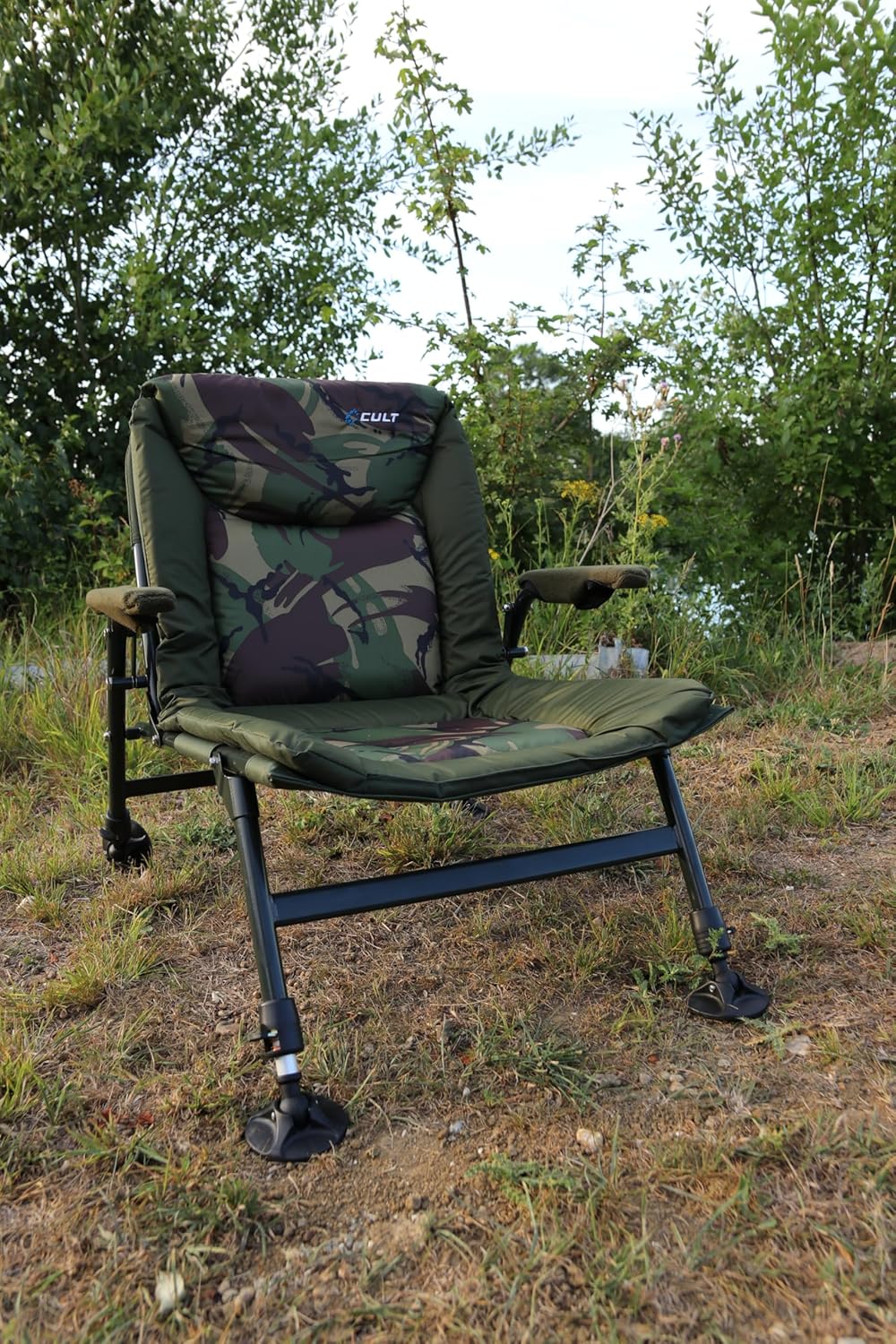 Padded Carp Fishing Armchair with Adjustable Legs DPM