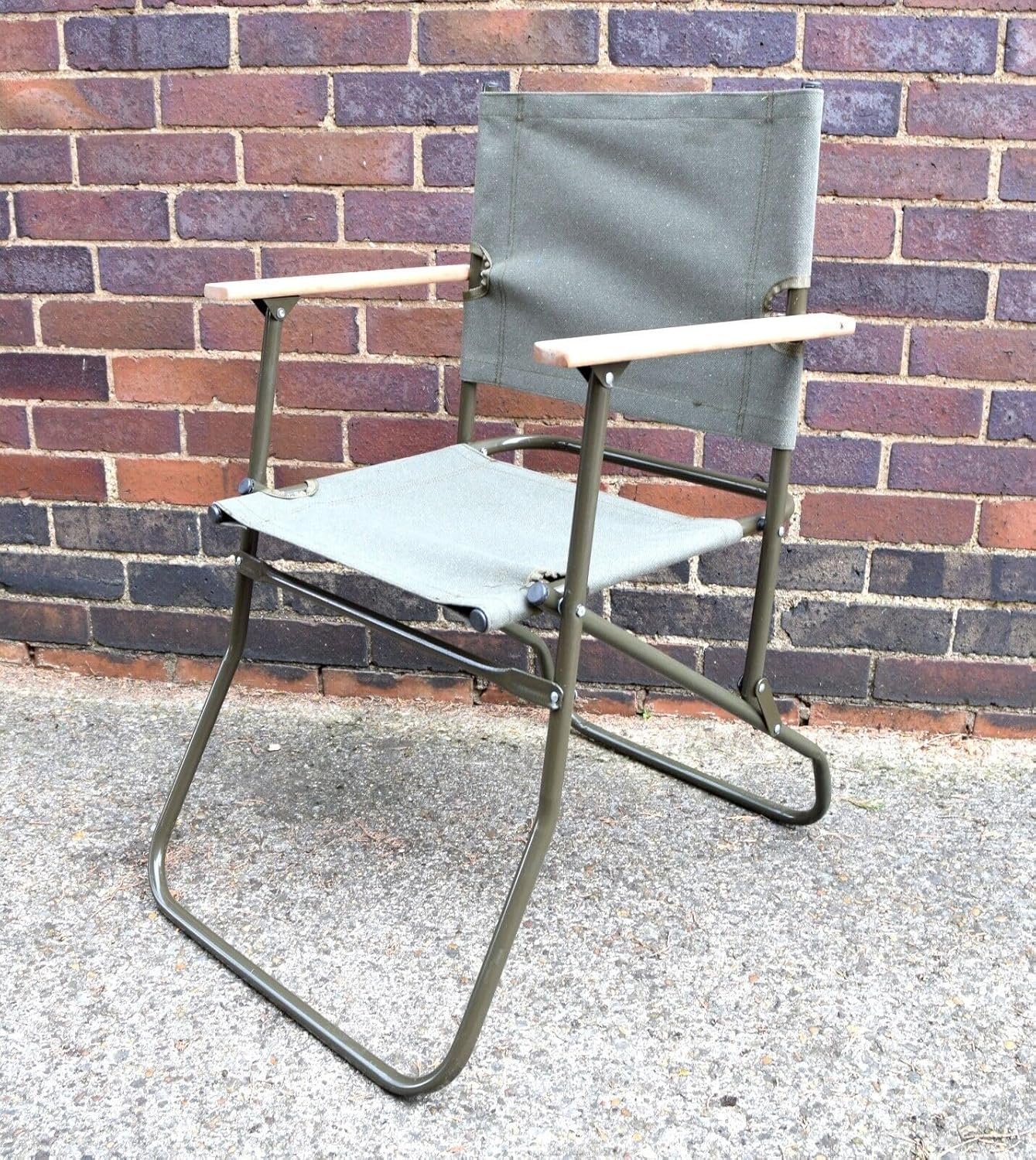 Lightweight Folding Camping Chair Canvas Seat Metal Frame