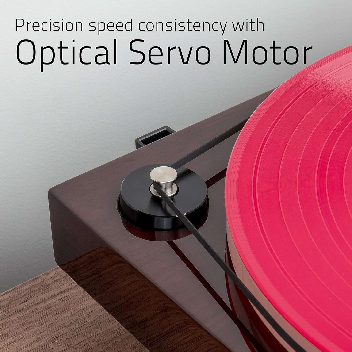 High-Fidelity Vinyl Turntable Ortofon 2M Blue Acrylic Platter Walnut
