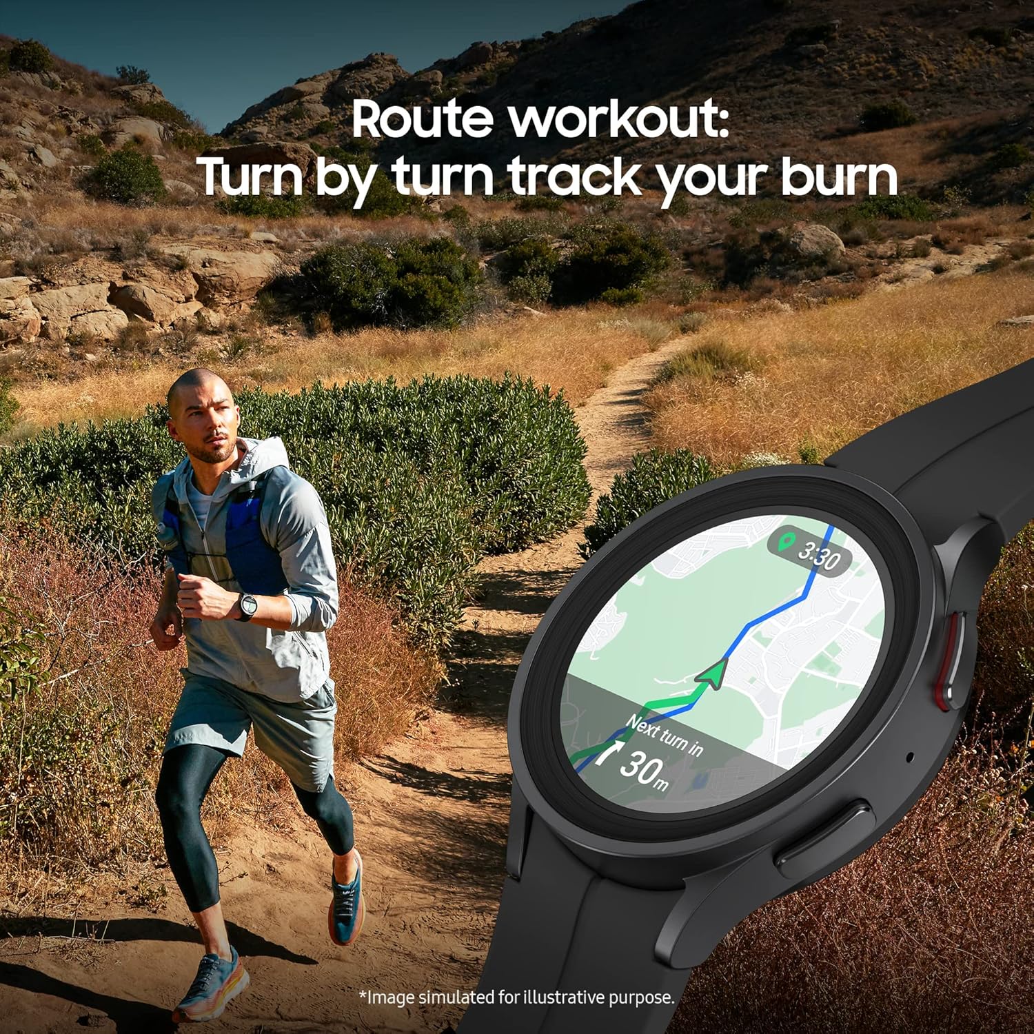 Pro GPS Smart Watch 45mm Titanium Health Fitness Tracker