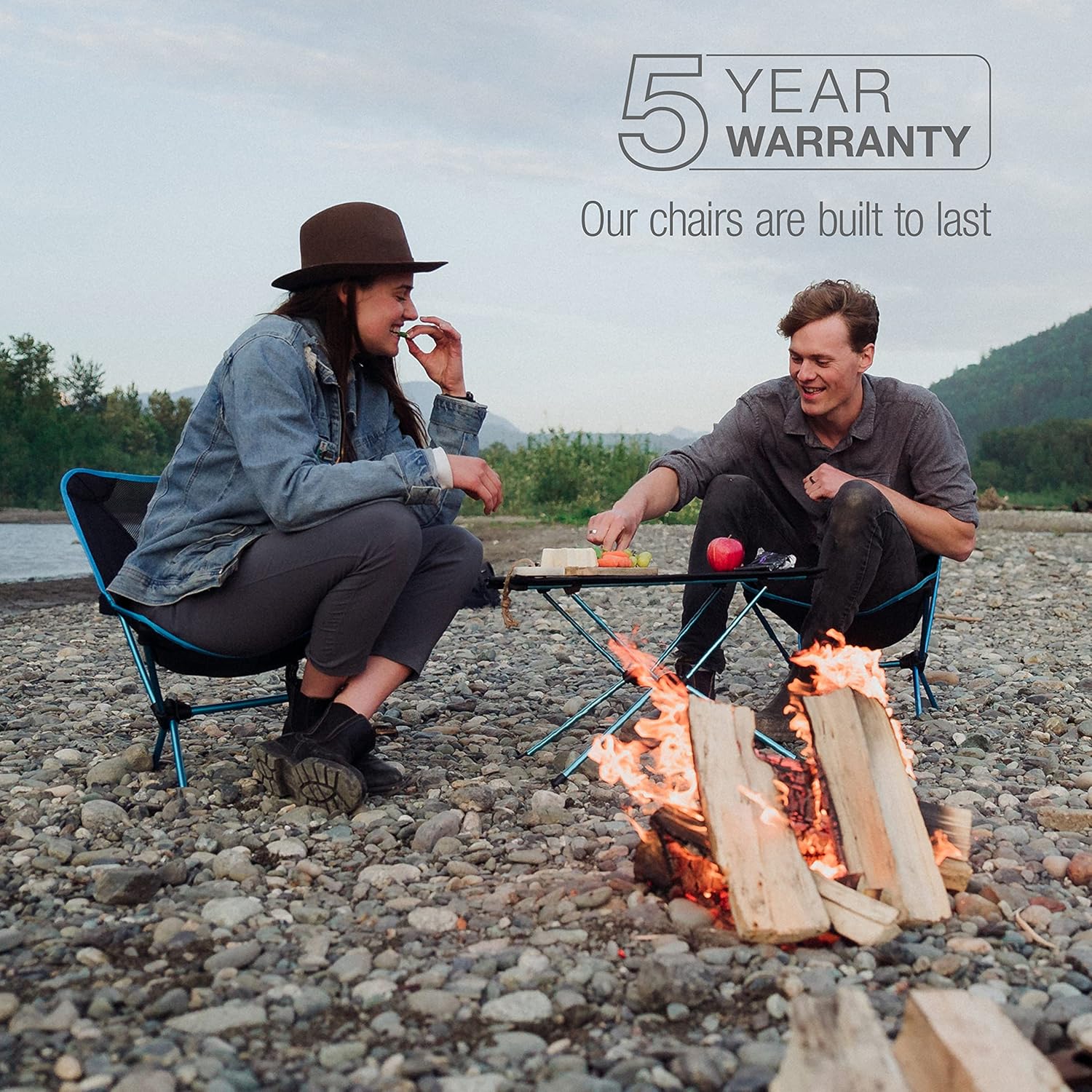 Lightweight Compact Camping Chair Foldable Tan Seat