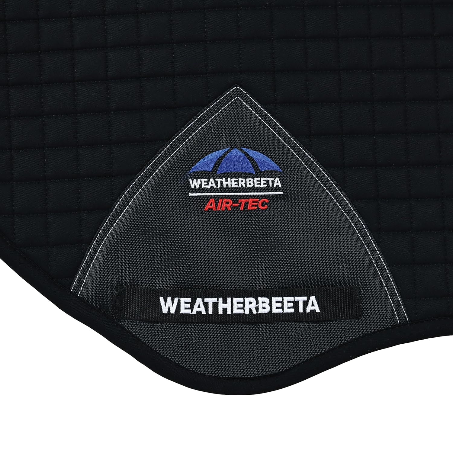 Black Large Jump Saddle Pad with Breathable Air Mesh Spine