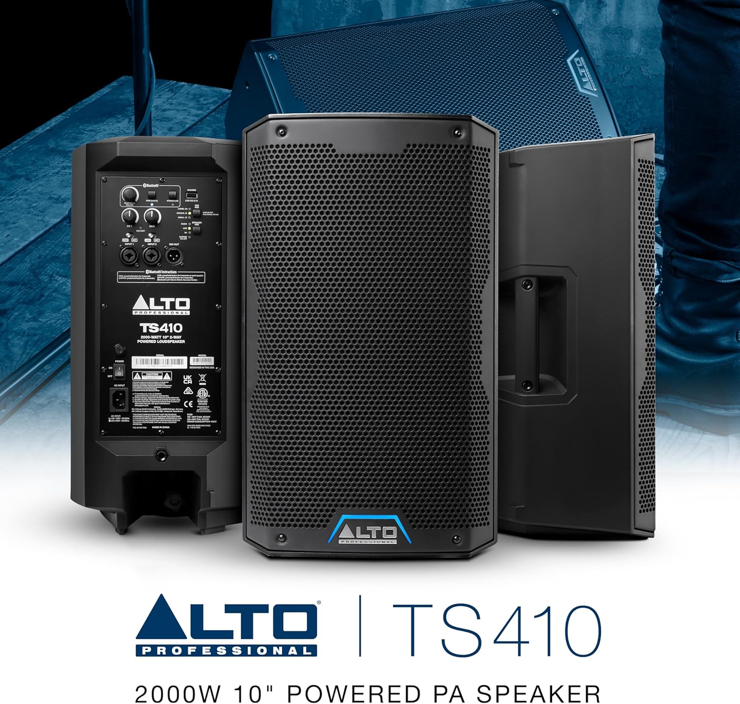 2000W Powered PA Speaker 10" DJ Bluetooth Mixer Live Sound