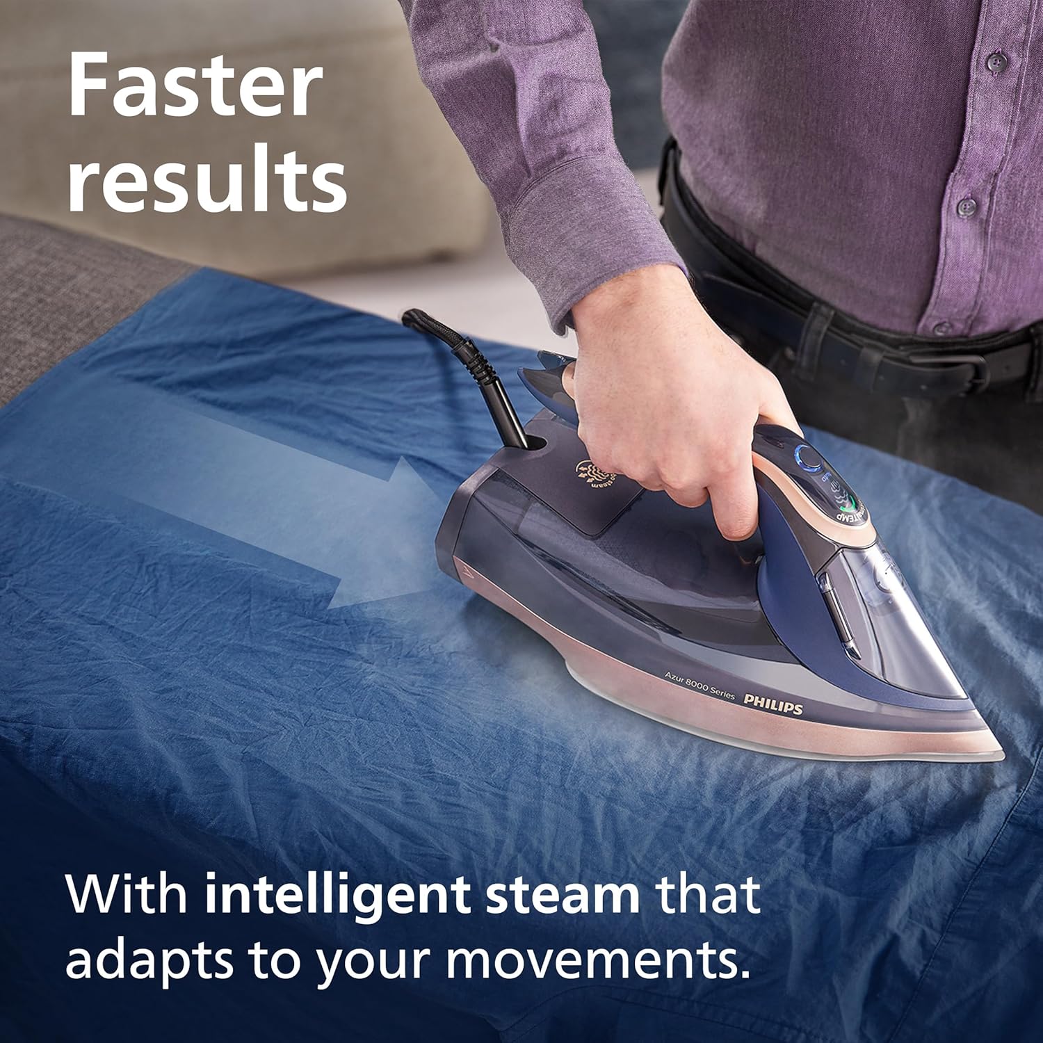 3000W Steam Iron 260g Turbo Boost Intelligent Steam Sensor 350ml Tank