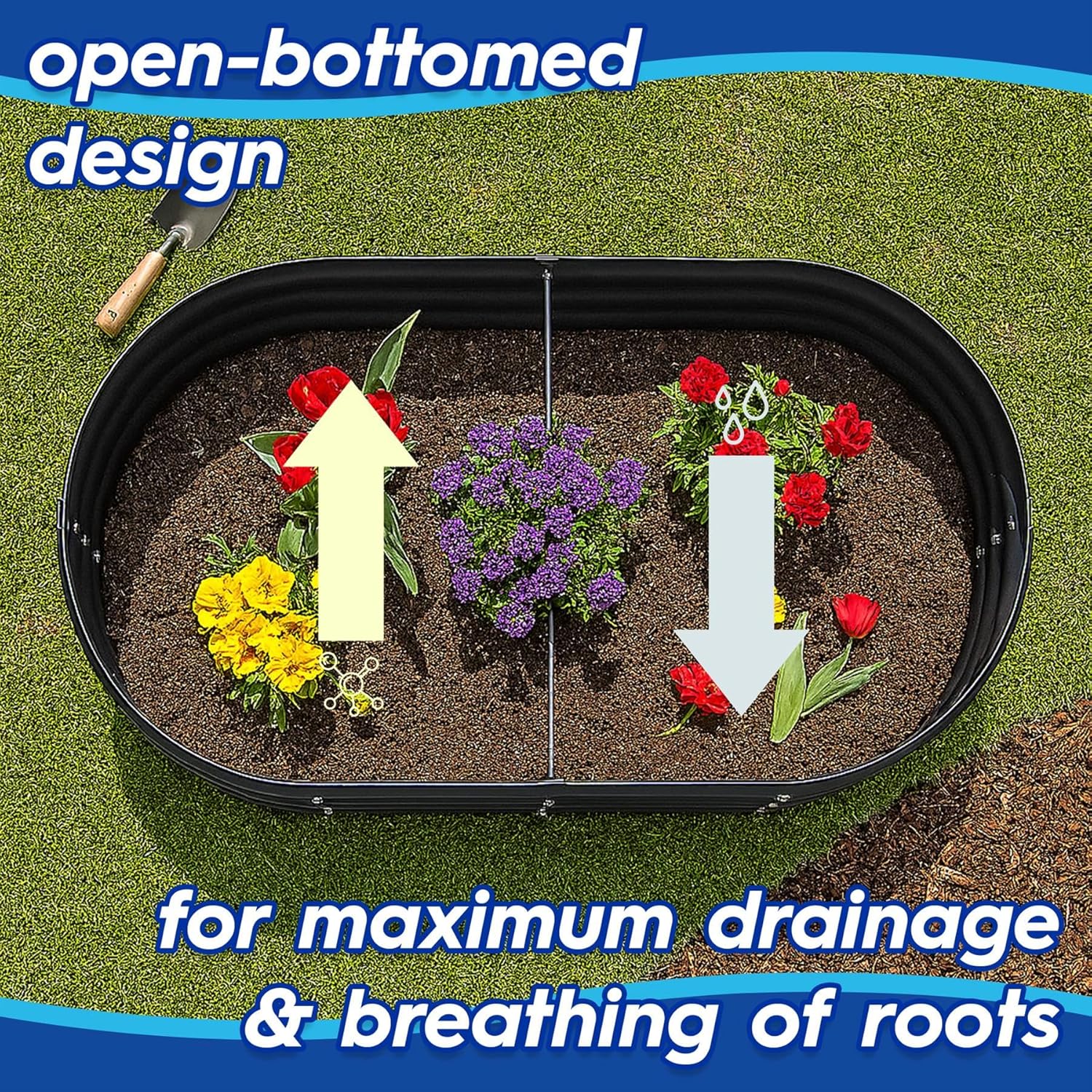 Raised Garden Bed Set 2 Galvanised Steel Planter 120x60cm