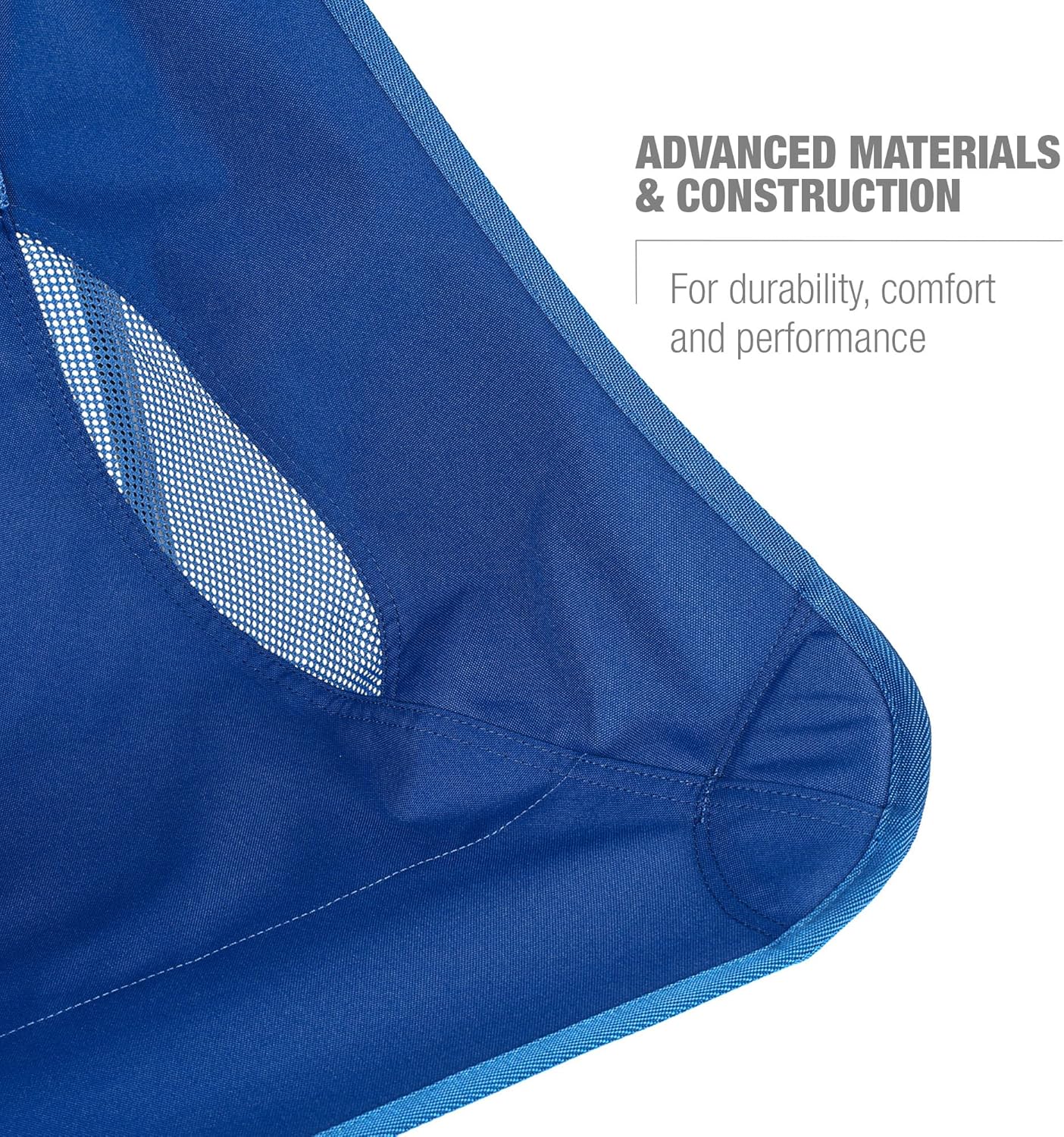 Lightweight High Back Camping Chair Compact Foldable Blue