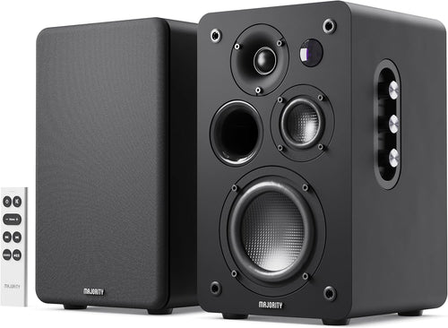 Active Bookshelf Speakers 100W Bluetooth HDMI ARC Phono USB Stereo