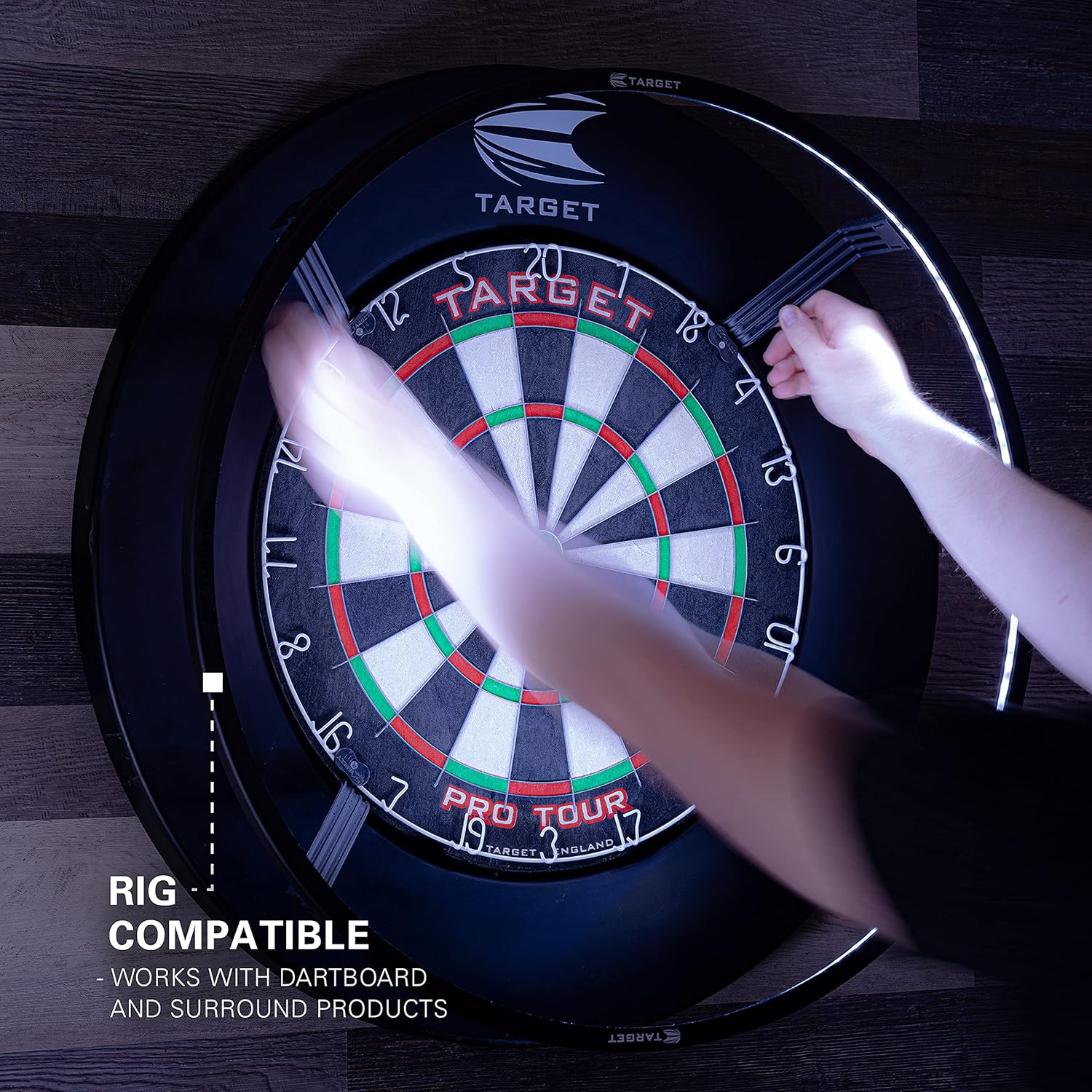 LED Dartboard Light Ring Shadow Free 360 Lighting Magnetic Fit