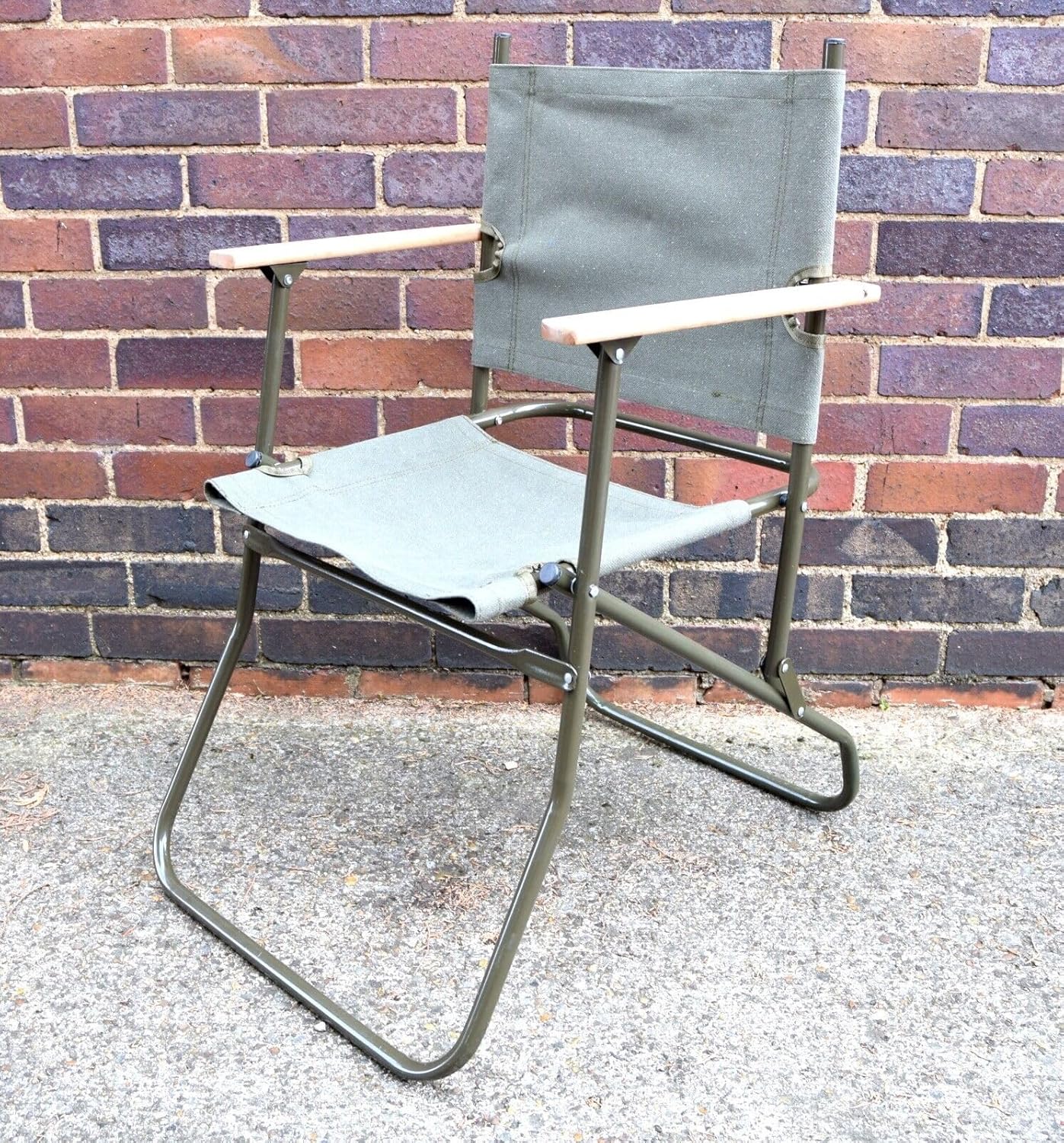Lightweight Folding Camping Chair Canvas Seat Metal Frame