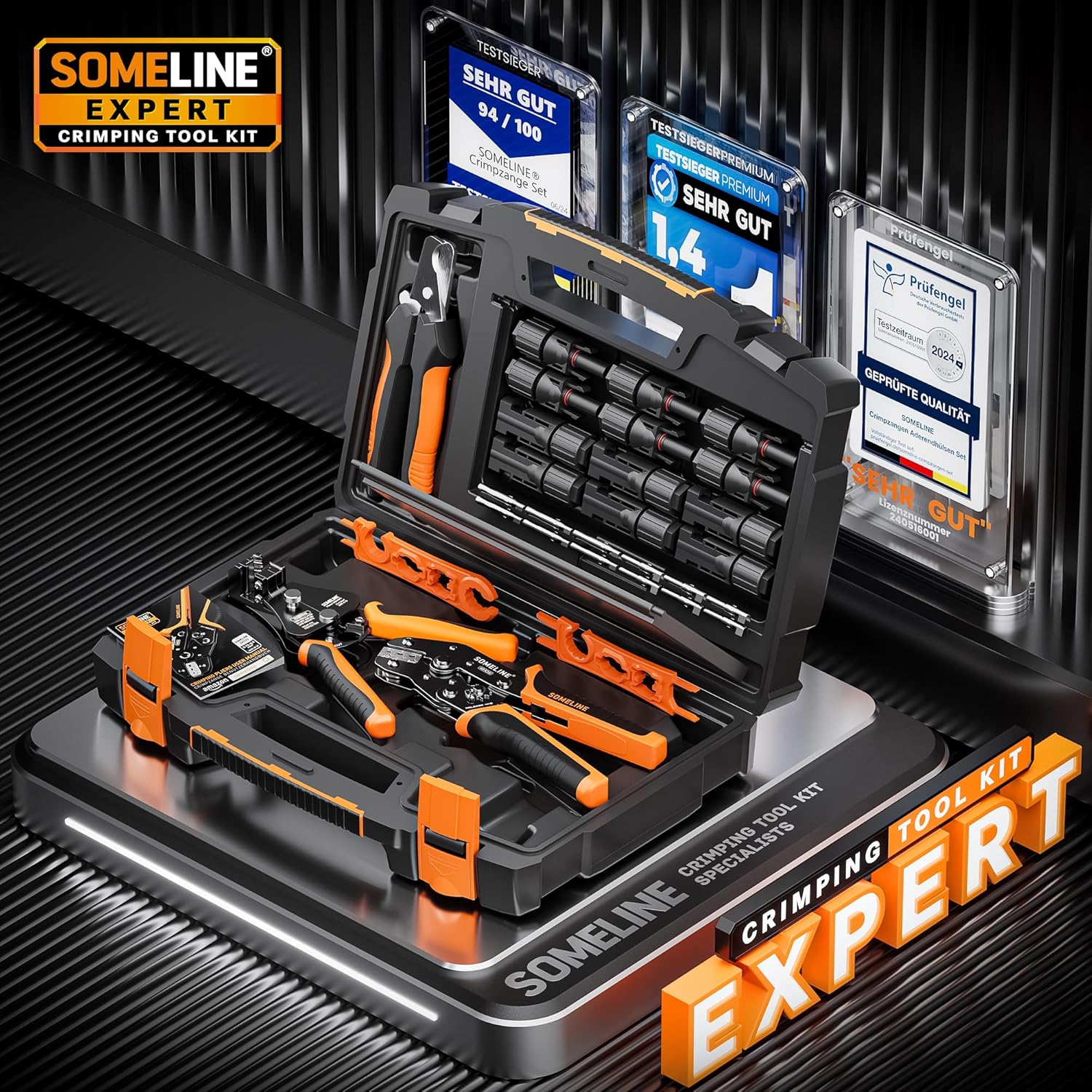 Solar Connector Tool Kit MC4 Crimping Pliers PV Adapter Set