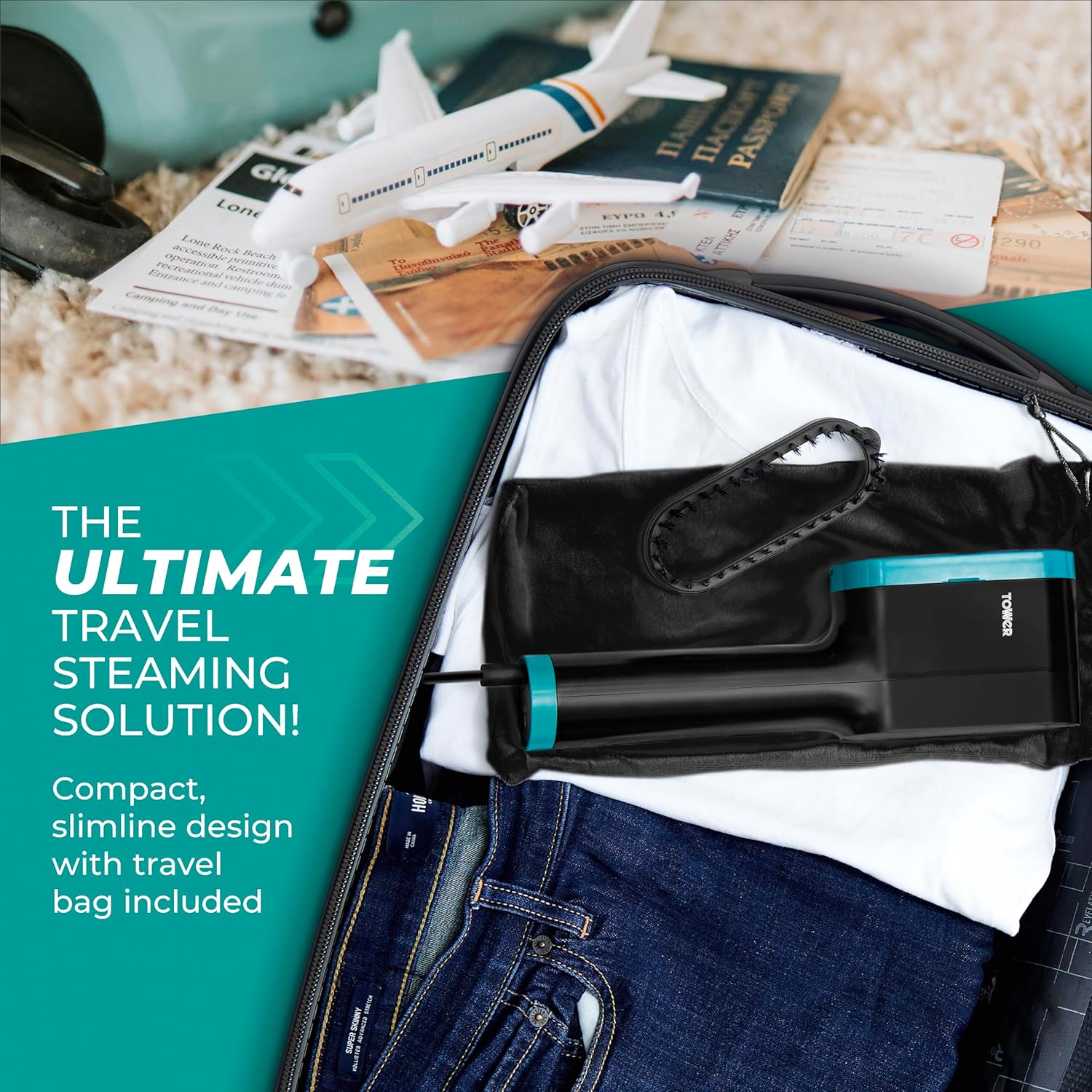 1400W Handheld Garment Steamer Ceramic Plate LED Portable Clothes