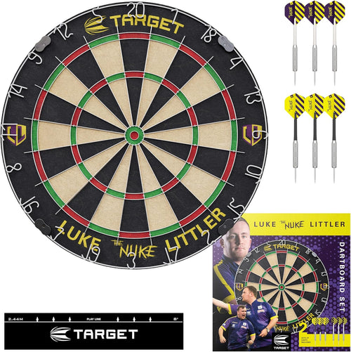 Pro Dart Board Set Steel Tip Darts Staple Free Competition Kit