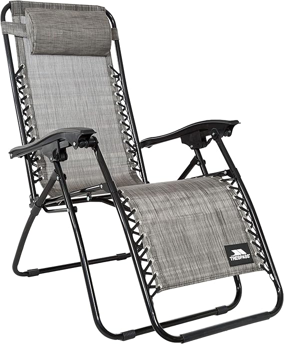 Zero Gravity Reclining Sun Lounger Folding Chair with Head Pillow