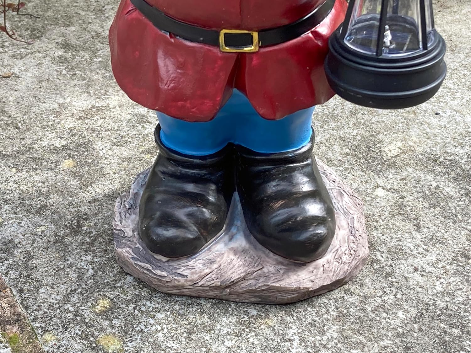 Solar Garden Gnome Light Outdoor Resin Statue LED Lantern Decor