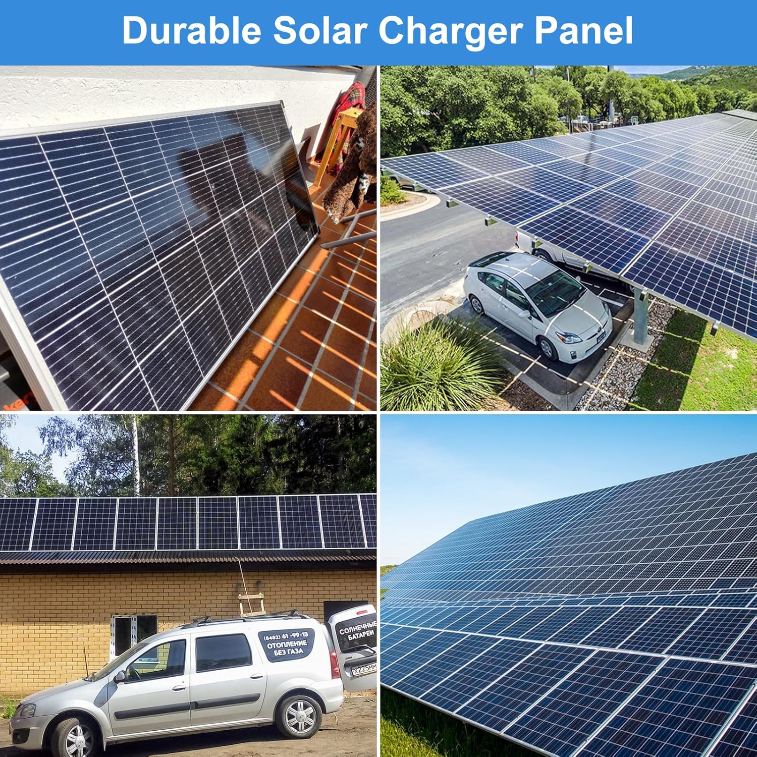 120W Solar Panel Kit Bluetooth 12V RV Boat Charger