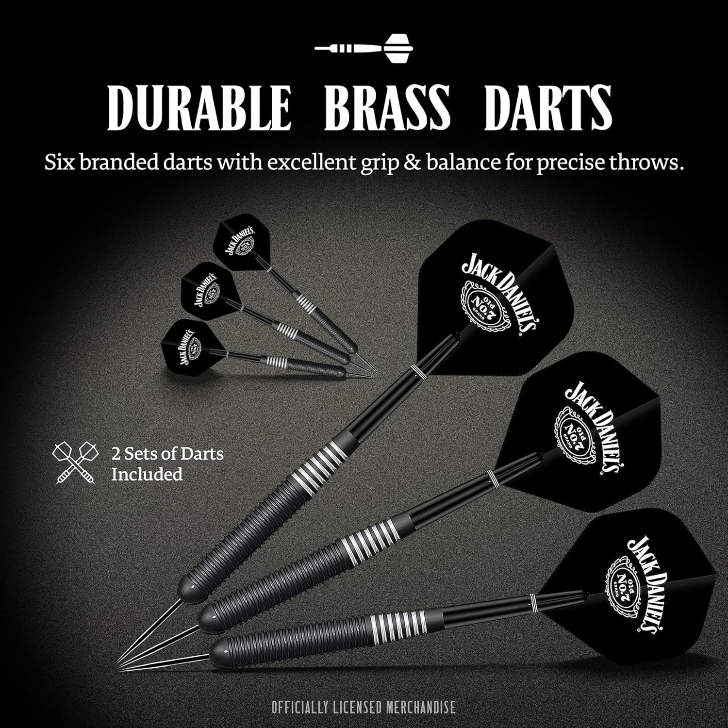 Dartboard Cabinet Set 18in Board 6 Darts Oche Score Panels Wood