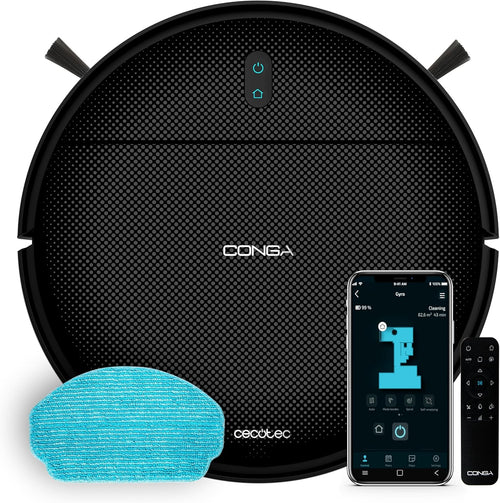 Robot Vacuum Mop 2000Pa Gyro Navigation App Control 120min