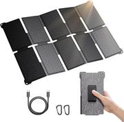 35W Foldable Solar Panel Charger USB C PD Portable Camping