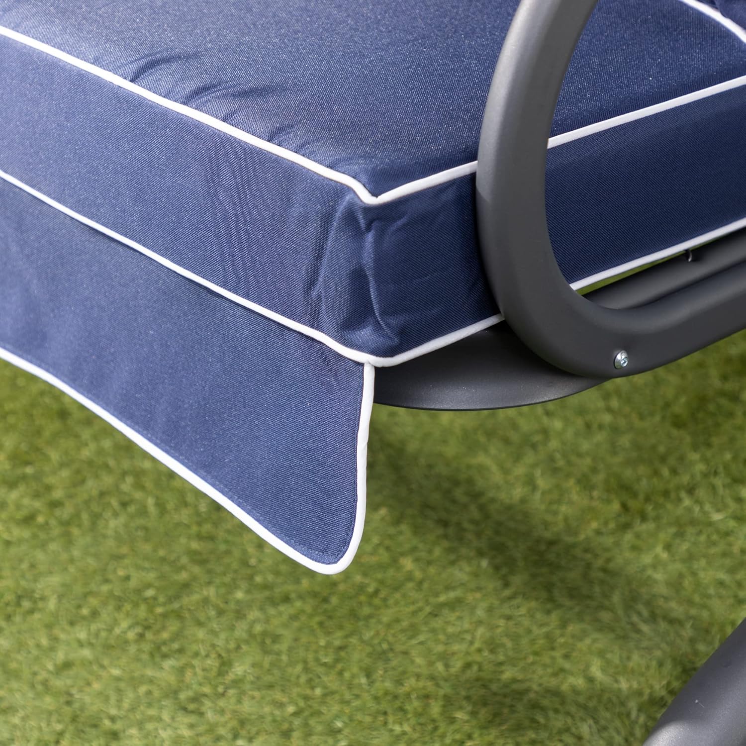 3 Seater Garden Swing Seat Canopy Cushions Heavy Duty Patio 250kg