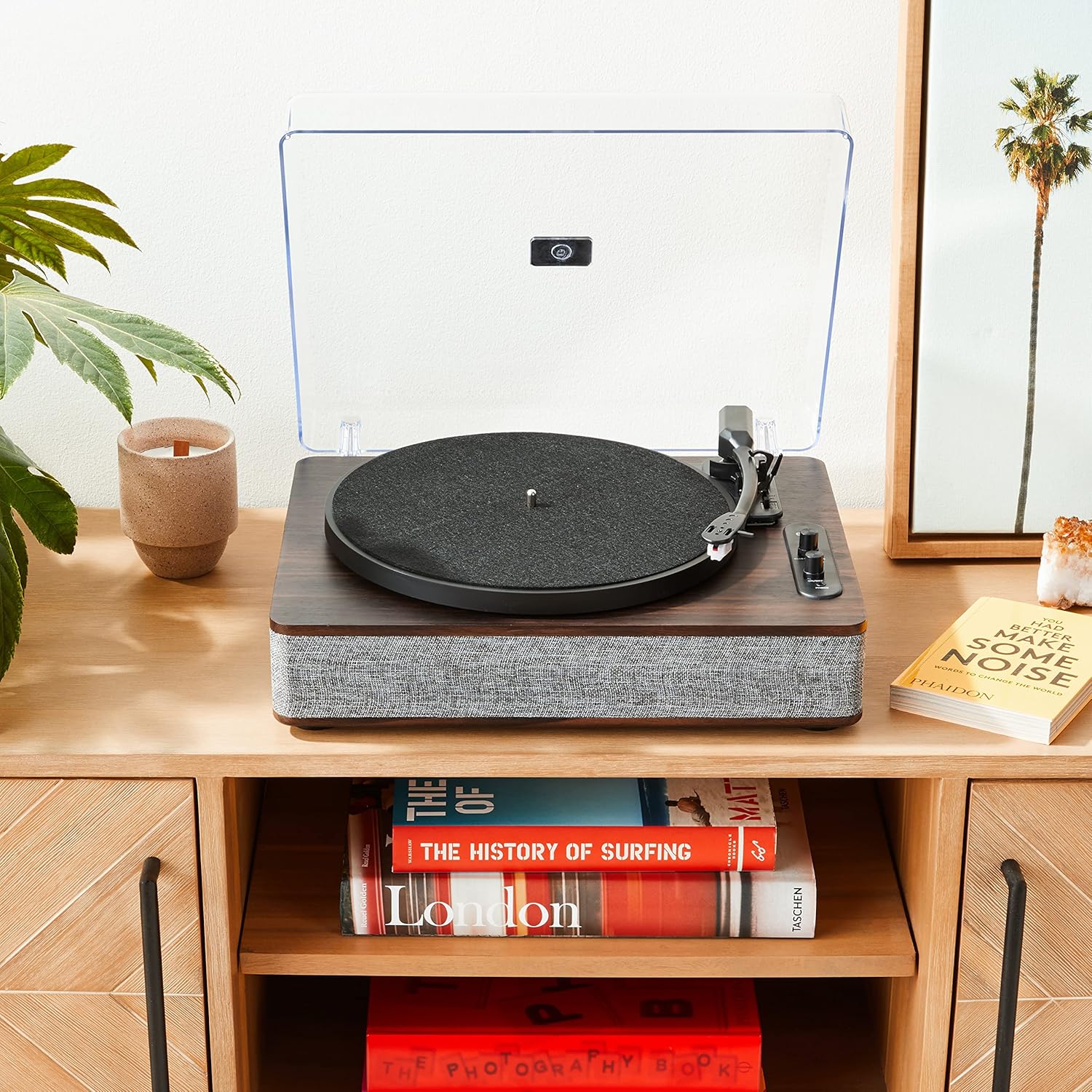 Bluetooth Record Player 3 Speed USB Vinyl Converter Speakers