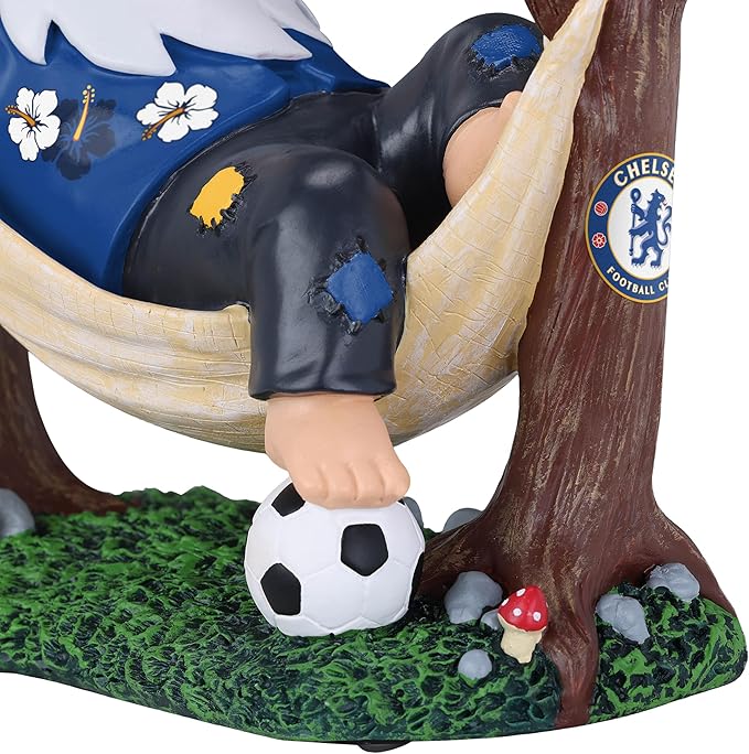 Football Hammock Gnome Statue Resin Garden Decor Fan Gift