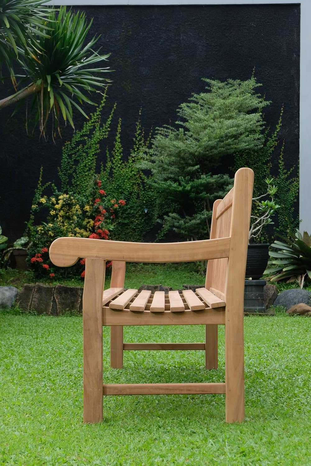 Extra Large Teak Garden Bench 180cm 4 Seater Outdoor Wooden Patio Bench