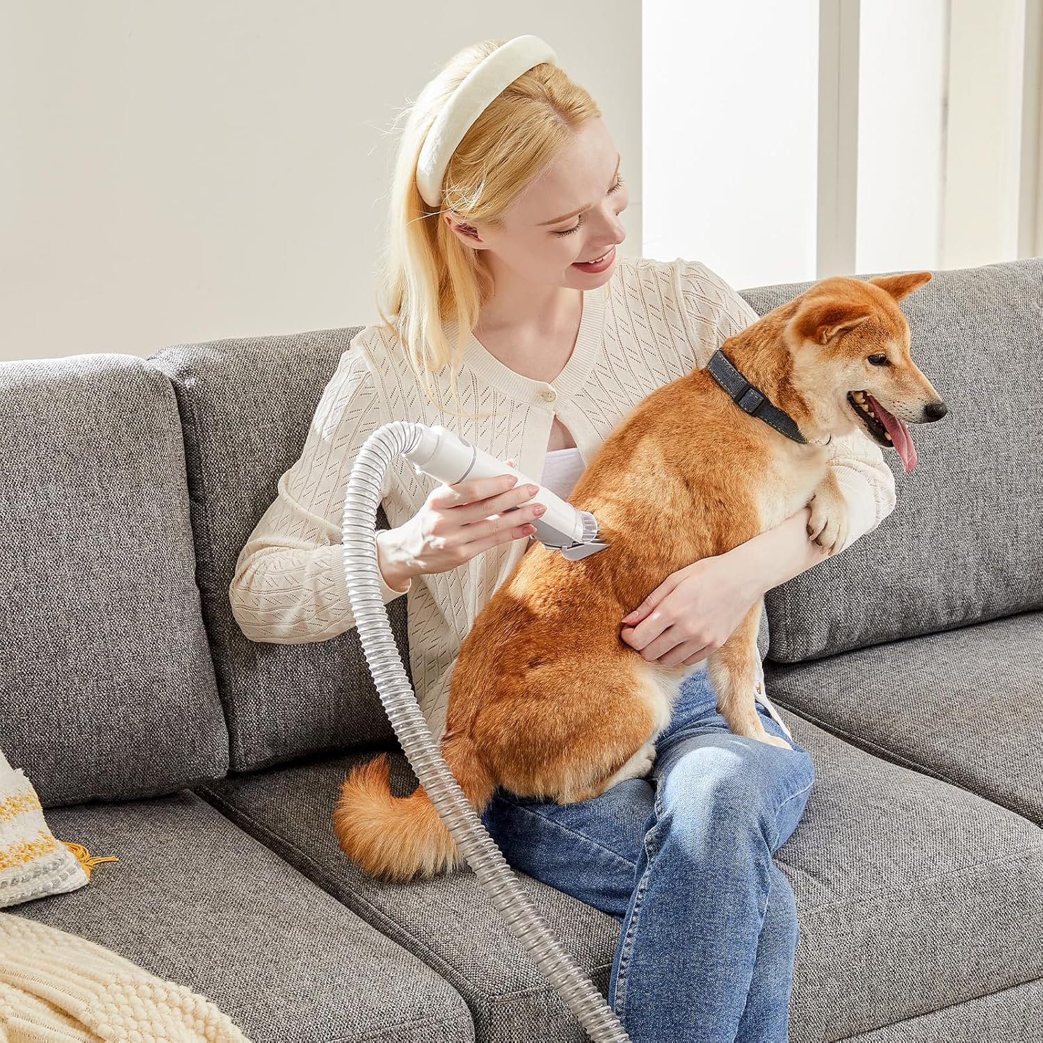 Pet Grooming Vacuum Kit 10KPa 2.5L Cordless Clippers Quiet