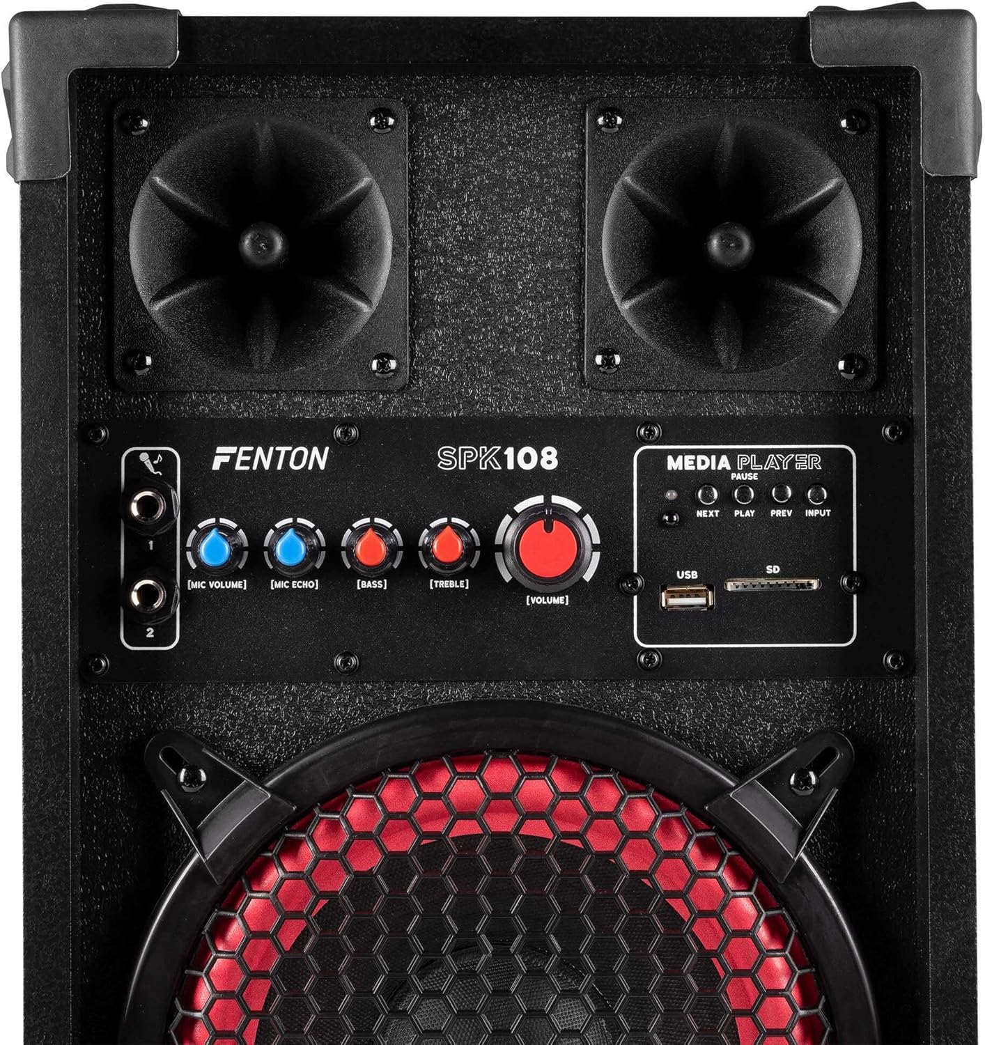 Bluetooth Party Speaker Set 400W 8 Inch LED DJ Home Audio