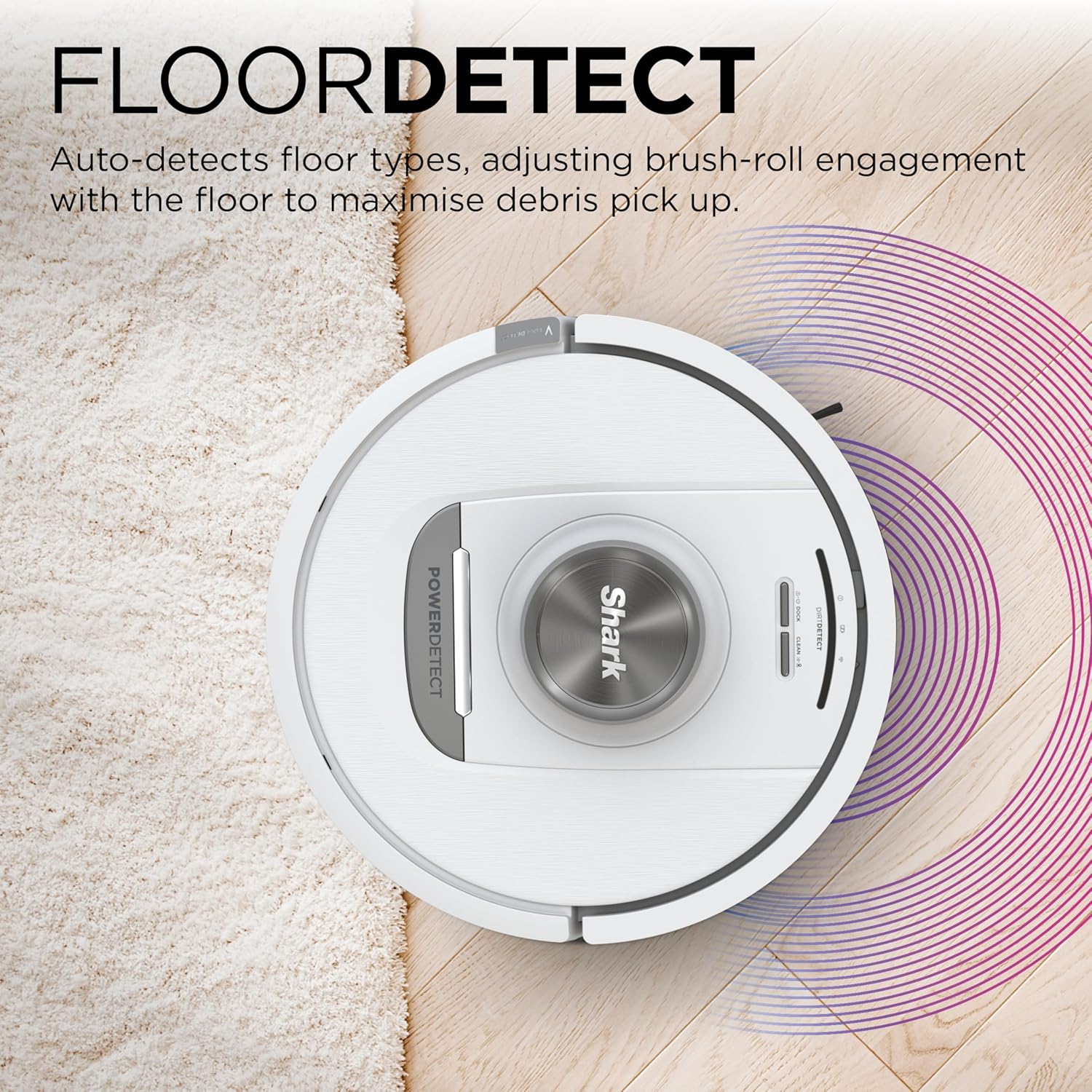 Robot Vacuum Self Empty LiDAR Smart Detect Pet Hair WiFi White