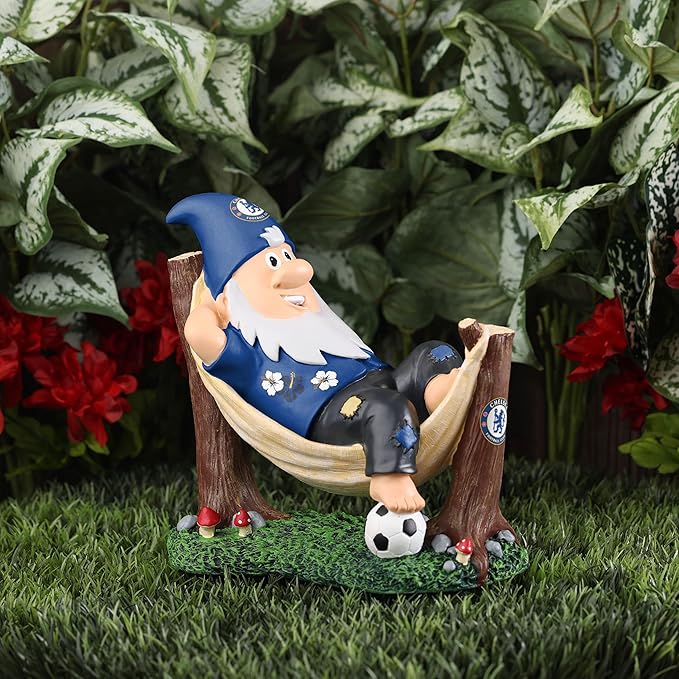 Football Hammock Gnome Statue Resin Garden Decor Fan Gift