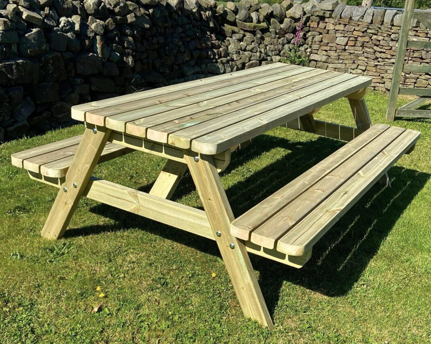 5ft Wooden A Frame Picnic Table Garden Patio Bench Set