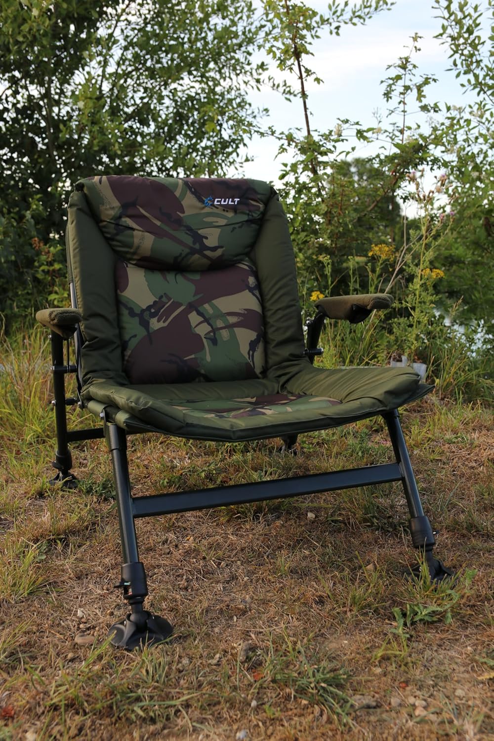 Padded Carp Fishing Armchair with Adjustable Legs DPM