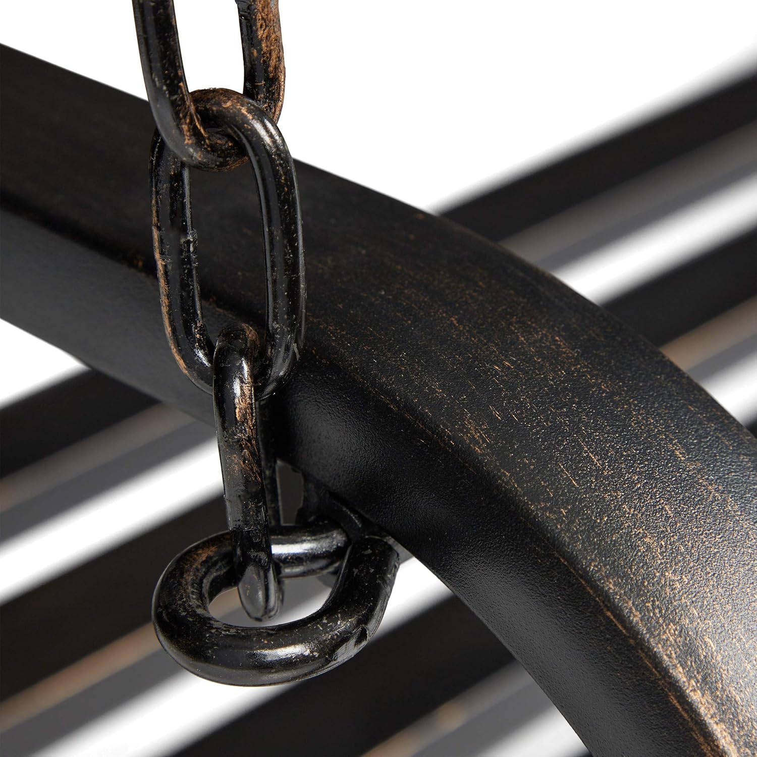 2 Seater Vintage Metal Porch Swing Bench Black Bronze