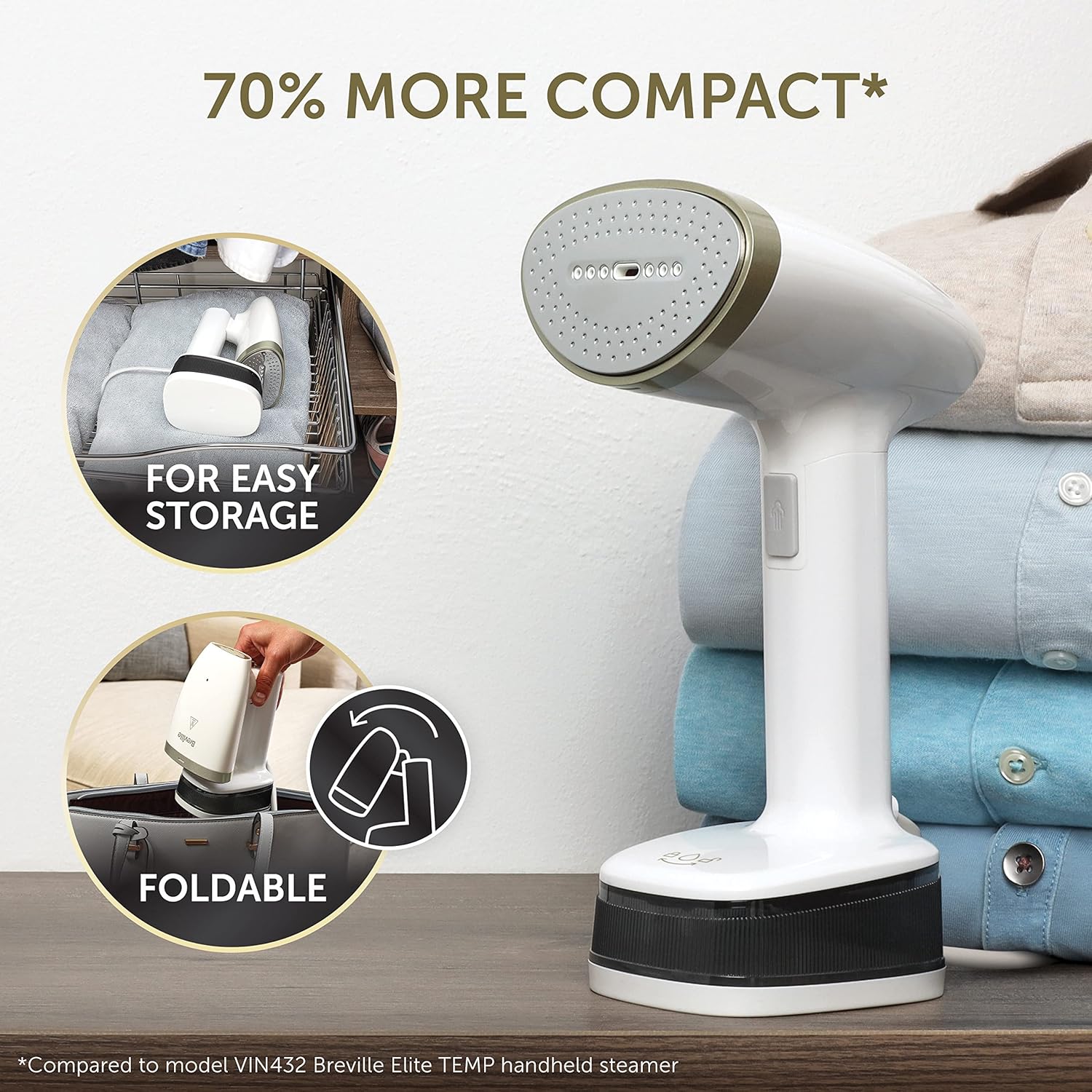 1400W Travel Garment Steamer Foldable Portable Fast Heat Clothes