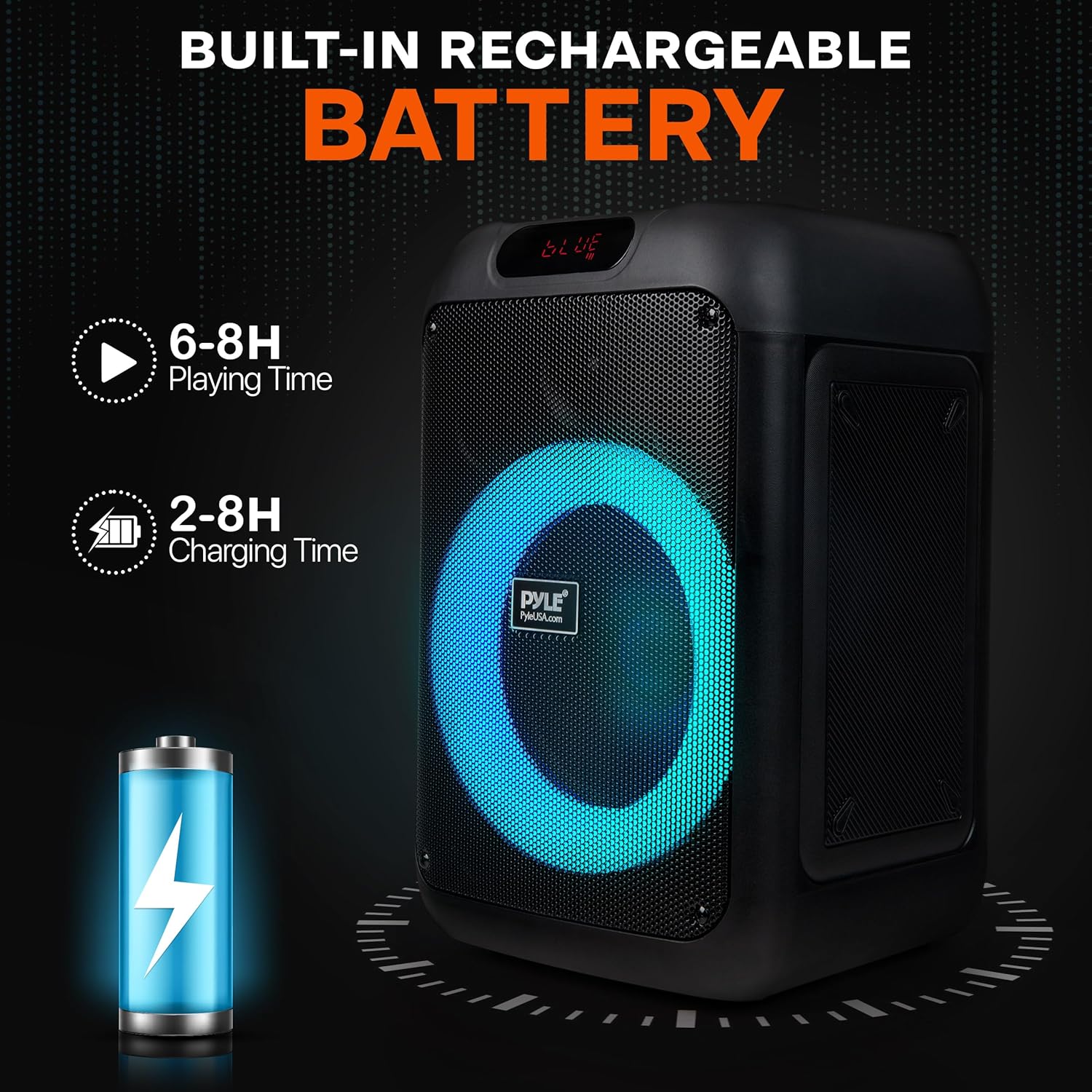 Portable Bluetooth Party Speaker 100W Bass TWS Wheels Outdoor