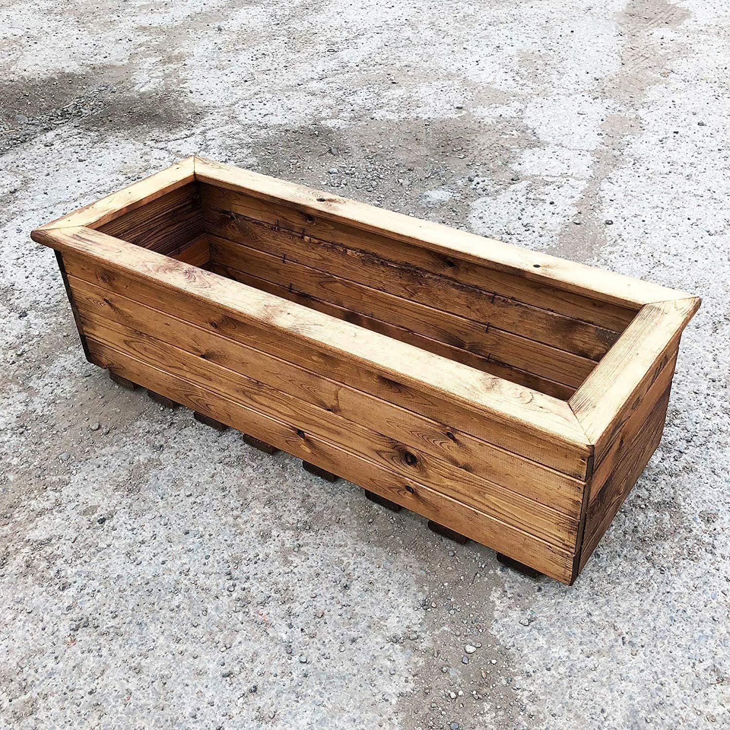 Extra Large Wooden Trough Planter Heavy Duty Garden Box 108cm