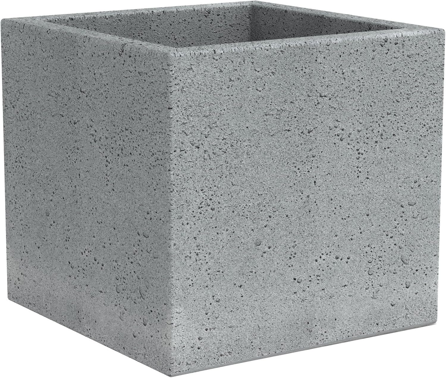 38cm Plant Pot Stony Grey Concrete Effect Indoor Outdoor