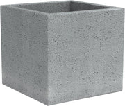 38cm Plant Pot Stony Grey Concrete Effect Indoor Outdoor