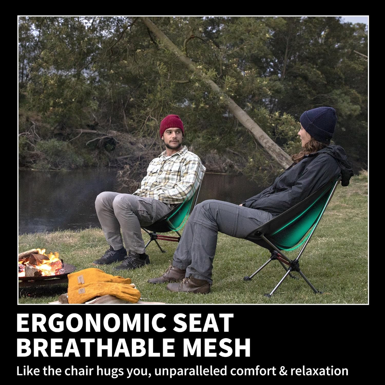 Ultralight Camping Chair Folding Backpack Seat for Hiking Outdoor