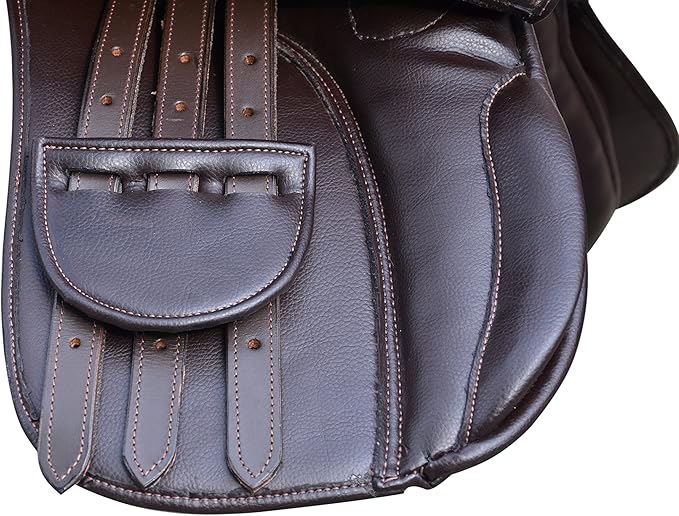 Brown Synthetic GP Horse Saddle 17 Inch Wide Fit Suede