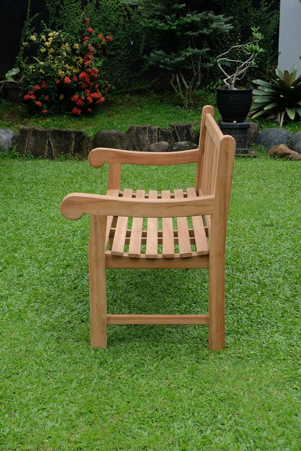 Extra Large Teak Garden Bench 180cm 4 Seater Outdoor Wooden Patio Bench