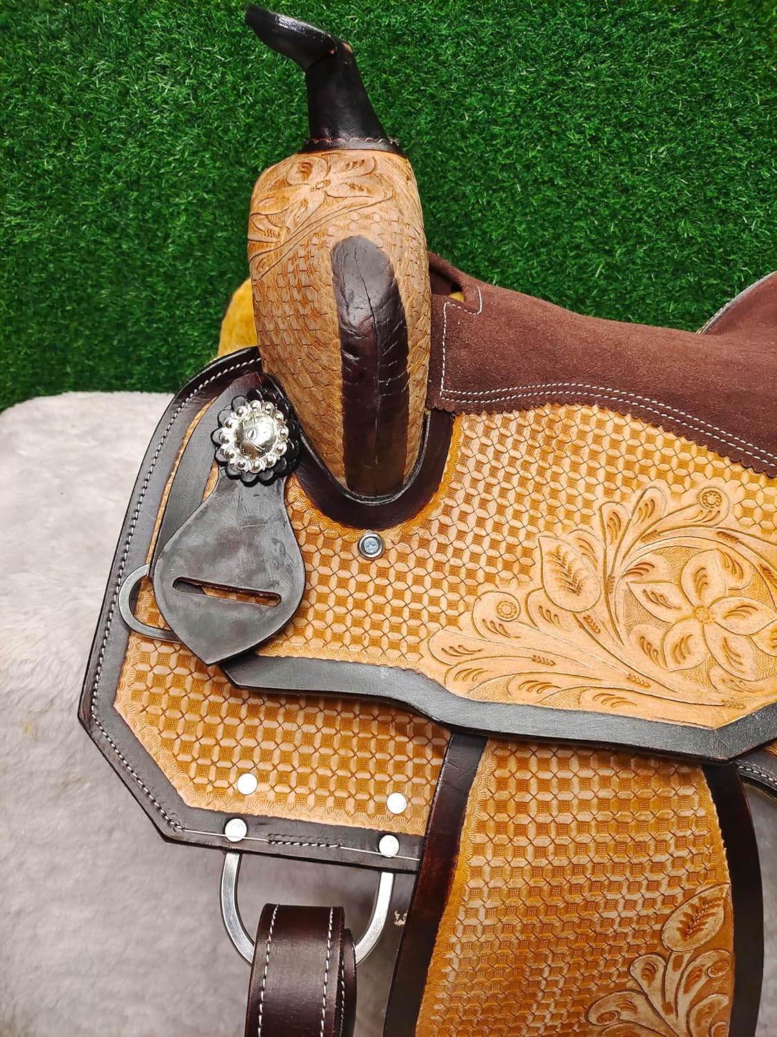 Leather Western Horse Saddle 14 Inch Classic Trail Seat