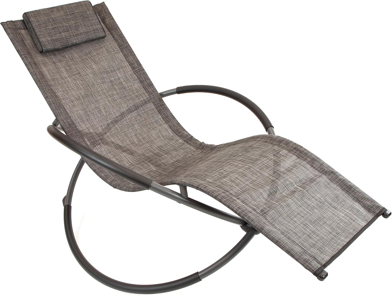 Rocking Moon Chair Zero Gravity Sun Lounger Grey