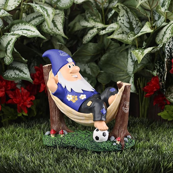 Football Garden Gnome Hammock Statue Hand Painted Outdoor Decor