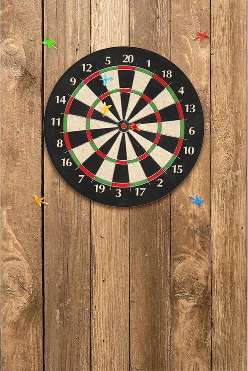 Dartboard Wall Protector Felt Tiles Self Adhesive 6 Pack Wood