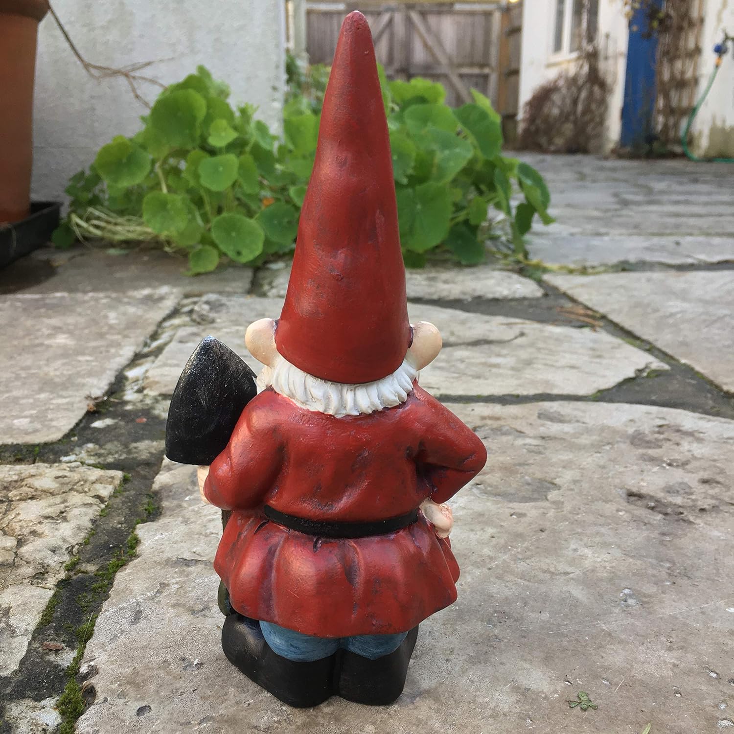 Funny Garden Gnome Go Away Sign Statue Resin Outdoor Decor
